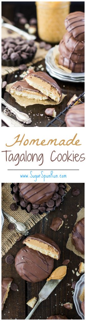 Homemade Tagalong Girl Scout Cookies www.SugarSpunRun.com