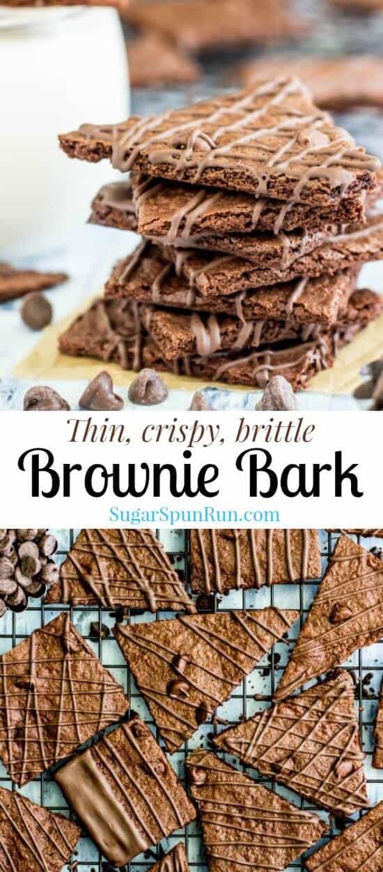 Thin, crispy, brittle Brownie Bark