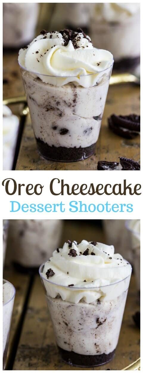 Oreo cheesecake dessert shooters