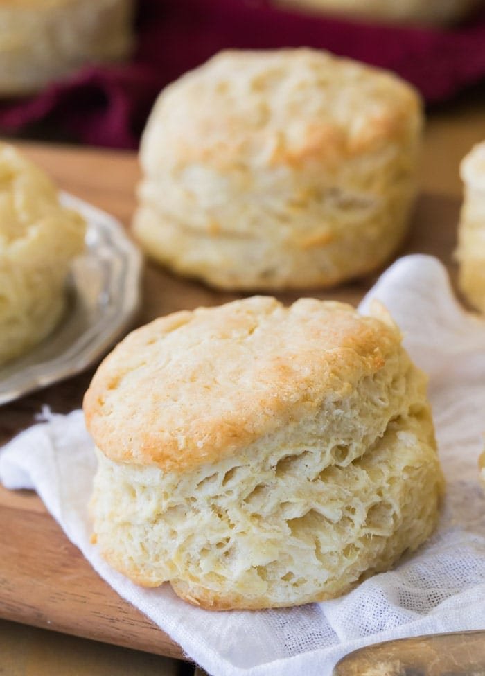 Buttery soft homemade biscuits, made with just 6 ingredients I bet you already have in your house! #baking #biscuits #recipe #homemade #fromscratch Freshly baked homemade biscuits
