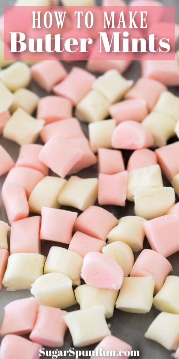 butter mints on marble surface